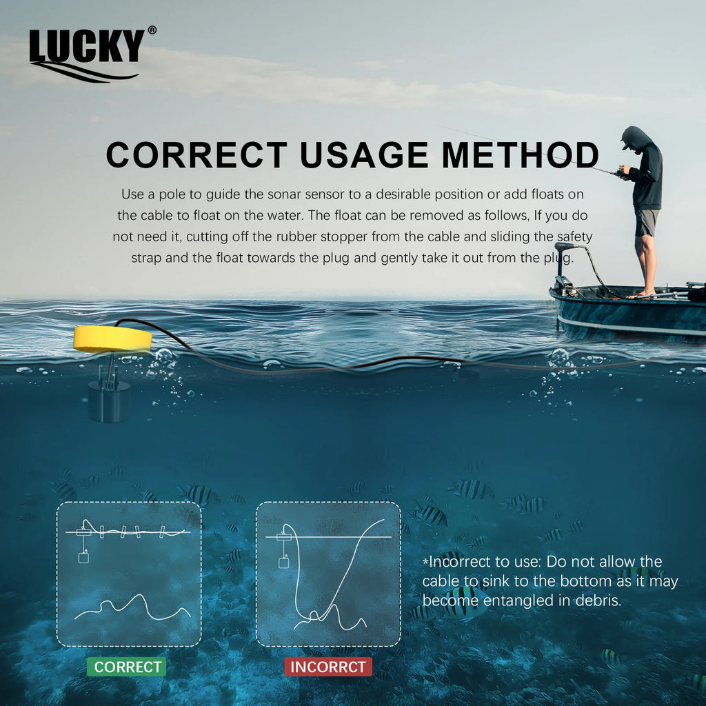 Sonar Localizador de Peixes Portátil 100m — Pesca em Rio, Lago e Mar